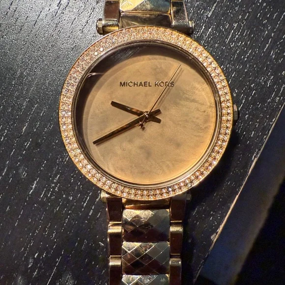 Michael Kors Gold Watch with Crystal Accents - Picture 7 of 10